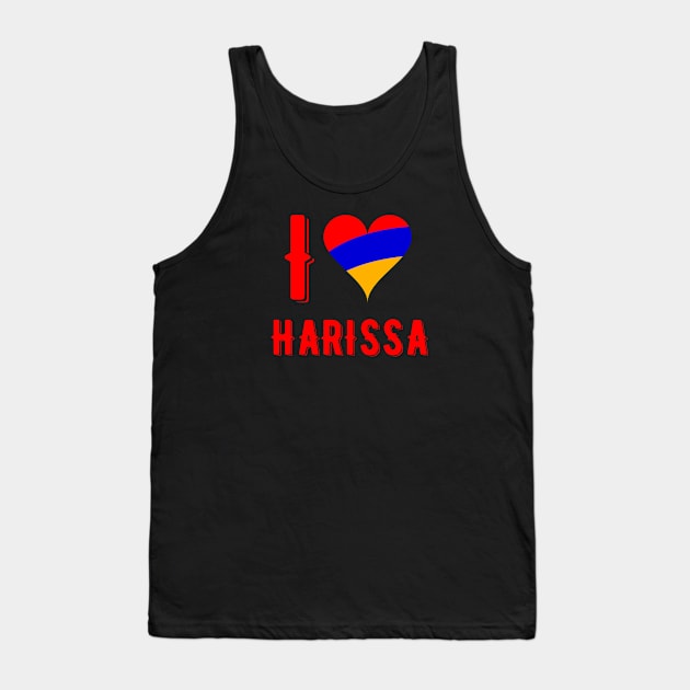 I Love Harissa Tank Top by MessageOnApparel